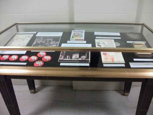 One of the cases in the new Carolyn Haywood exhibit, on the ground floor of Parkway Central.